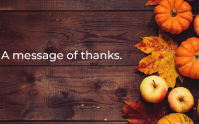 A Message of Thanks